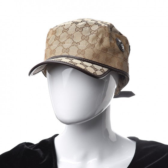 Monogram Military Hat L Brown