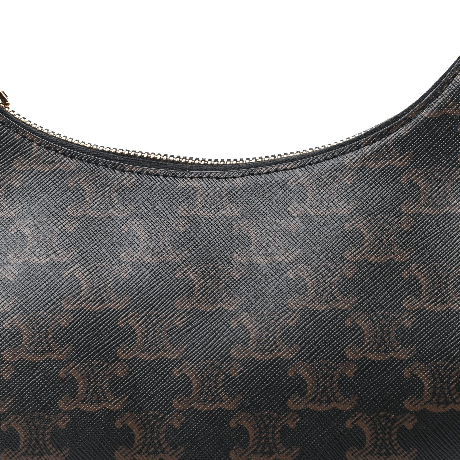 Celine Triomphe Canvas Calfskin Ava Shoulder Bag Tan 10 of 10