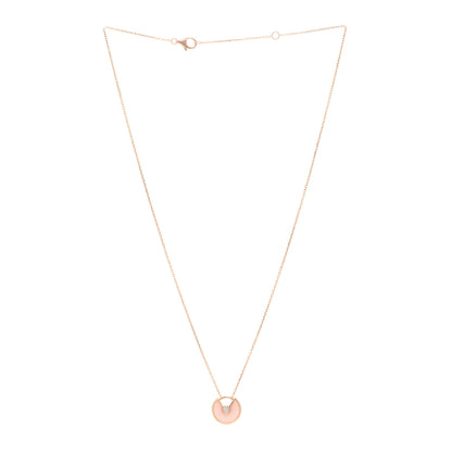 Cartier 18K Pink Gold Diamond Pink Opal XS Amulette de Cartier Pendant Necklace 3 of 4