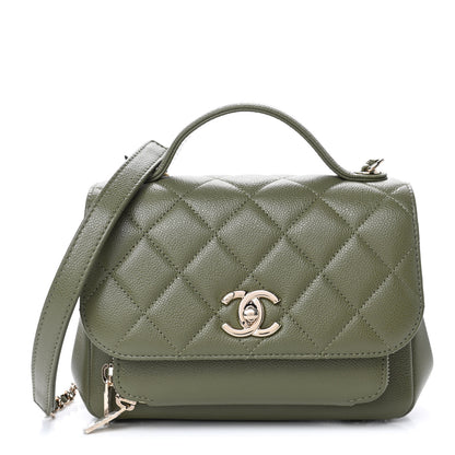 Chanel Caviar Quilted Small Business Affinity Flap Green 1 of 4