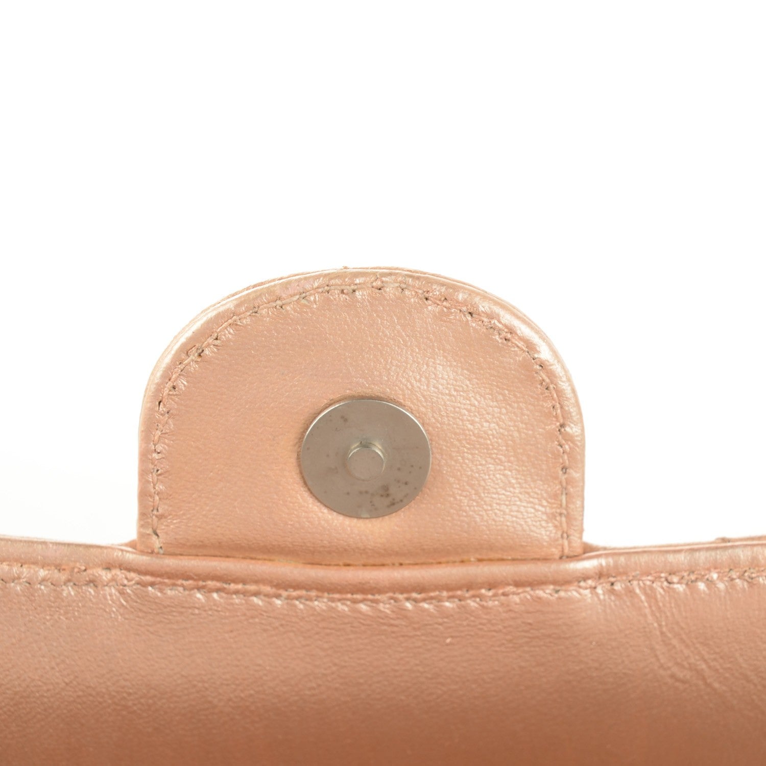 Chanel Metallic Lambskin Quilted Extra Mini Flap Light Pink 8 of 8