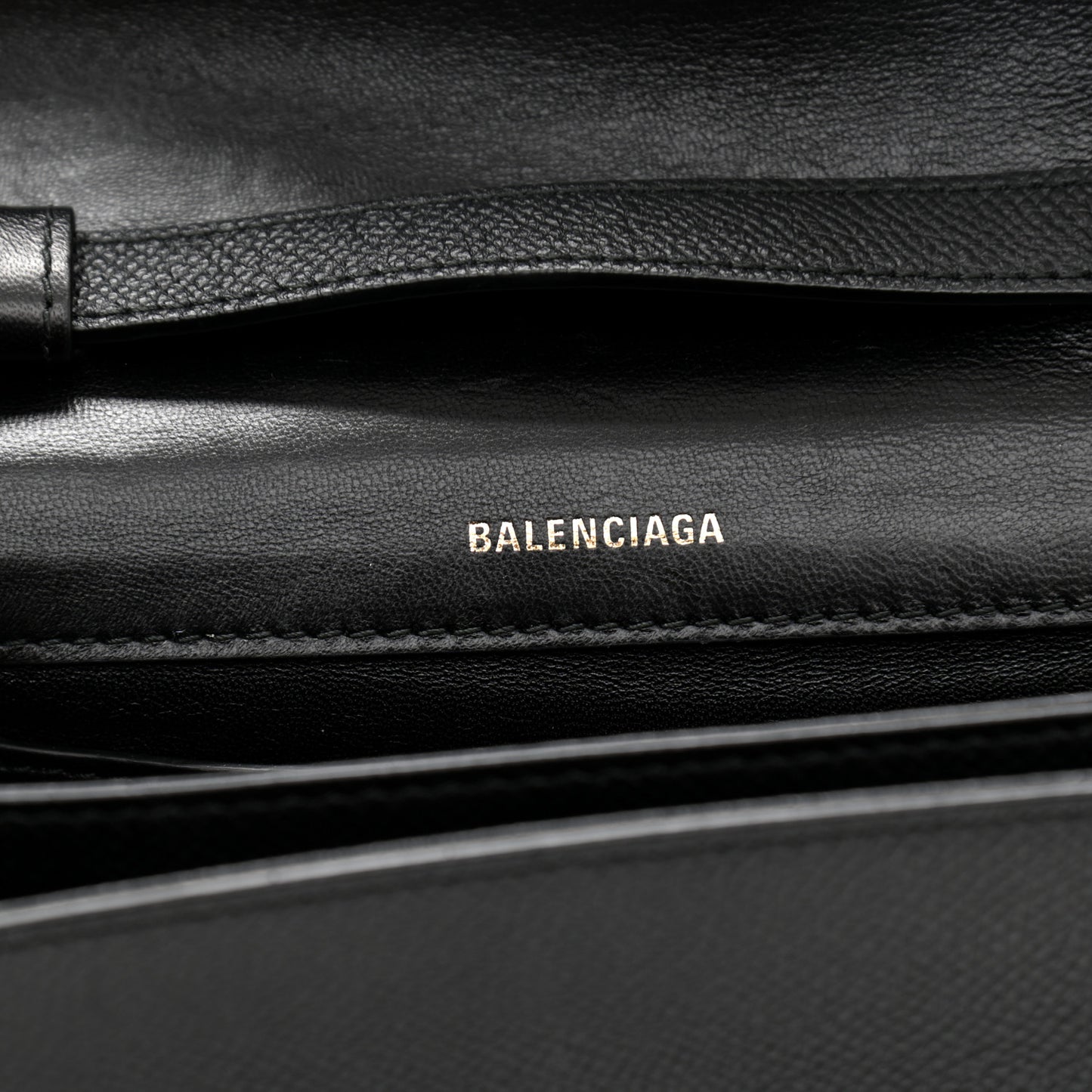Grained Calfskin Logo Print Ville Day Bag XS Black