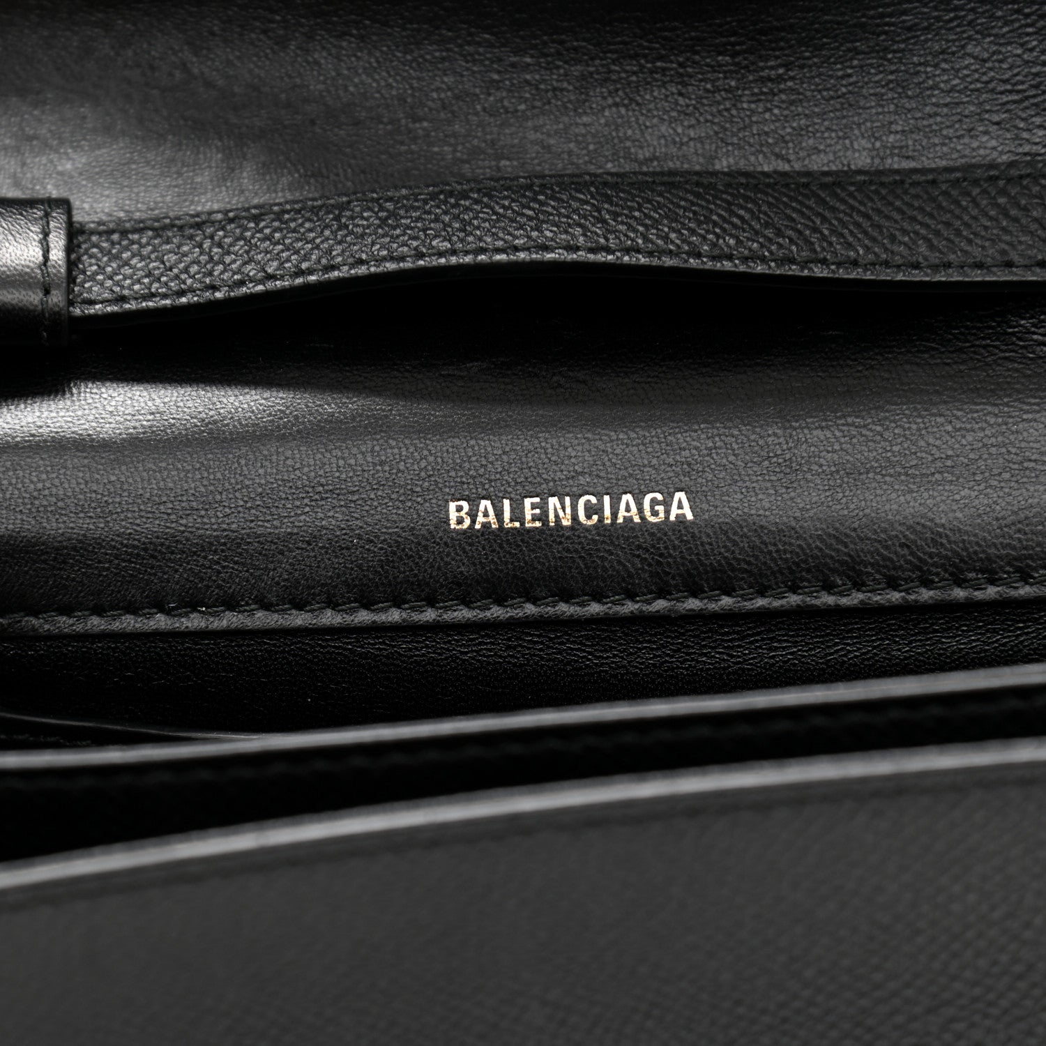 Balenciaga Grained Calfskin Logo Print Ville Day Bag XS Black 6 of 10