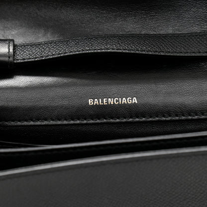 Balenciaga Grained Calfskin Logo Print Ville Day Bag XS Black 6 of 10