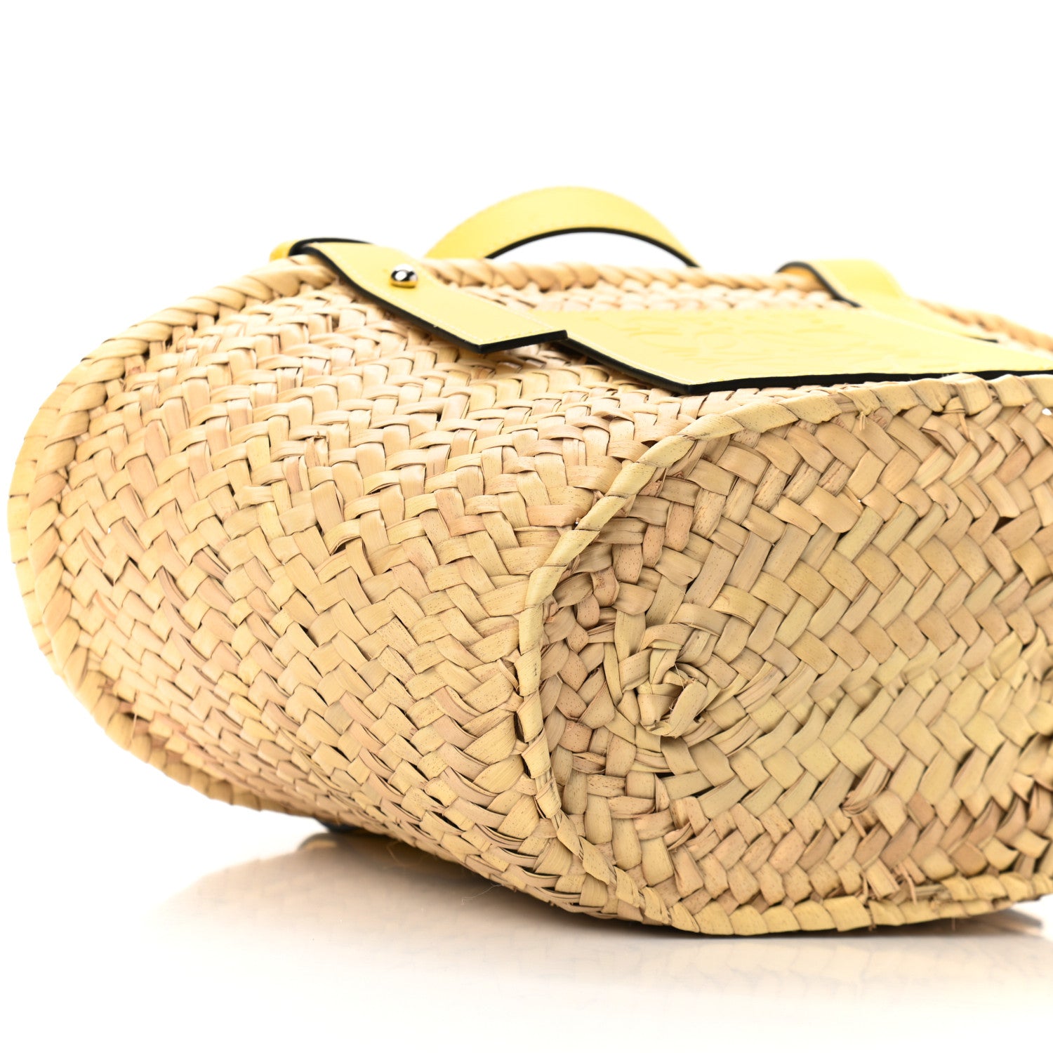 Loewe Raffia Small Basket Tote Bag Natural Yellow 9 of 10