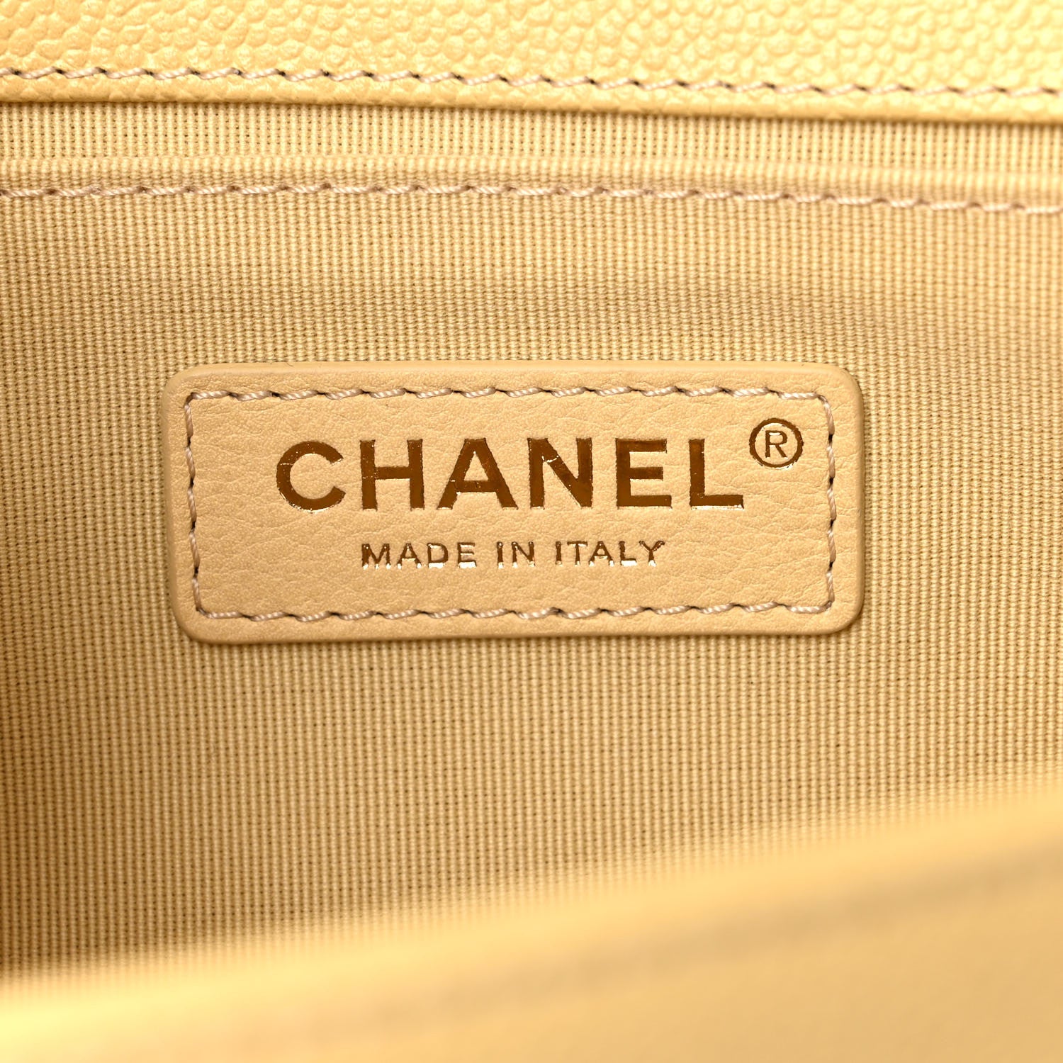 Chanel Caviar Quilted Medium Boy Flap Yellow 6 of 10