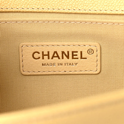 Chanel Caviar Quilted Medium Boy Flap Yellow 6 of 10