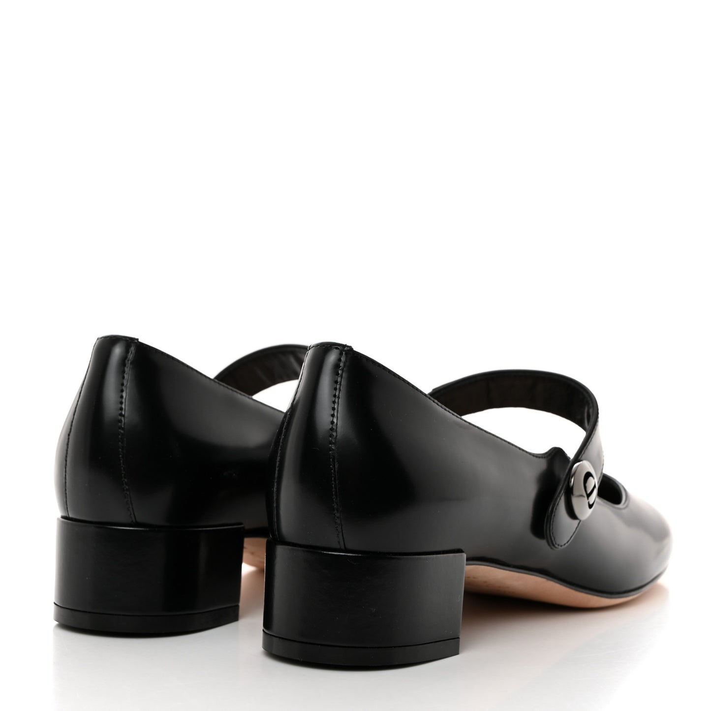 Brushed Calfskin Uniform 30mm Pumps 36.5 Black