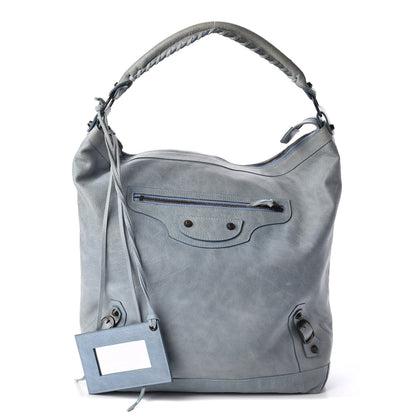 Balenciaga Agneau Classic Hardware Day Hobo Bleu Glacier 1 of 13
