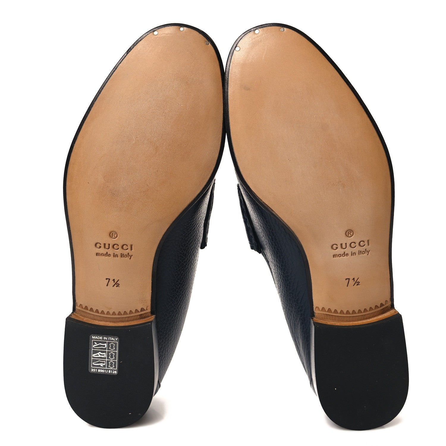 Gucci Road Calfskin Mens Horsebit Loafers 7.5 Blue 5 of 8