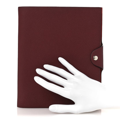 Hermes Togo Ulysse MM Notebook Cover Rouge H 2 of 8