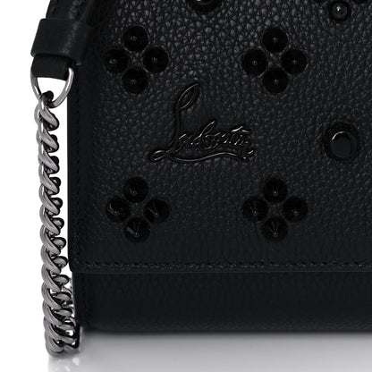 Christian Louboutin Calfskin Spikes Loubinthesky Paloma Clutch Black 10 of 13