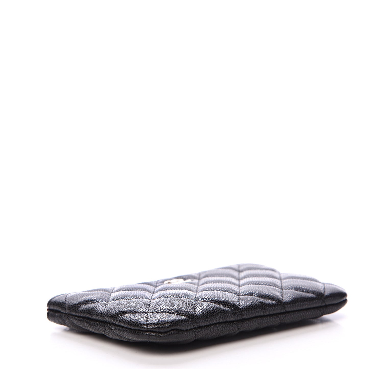 Caviar Quilted Small Cosmetic Case Black