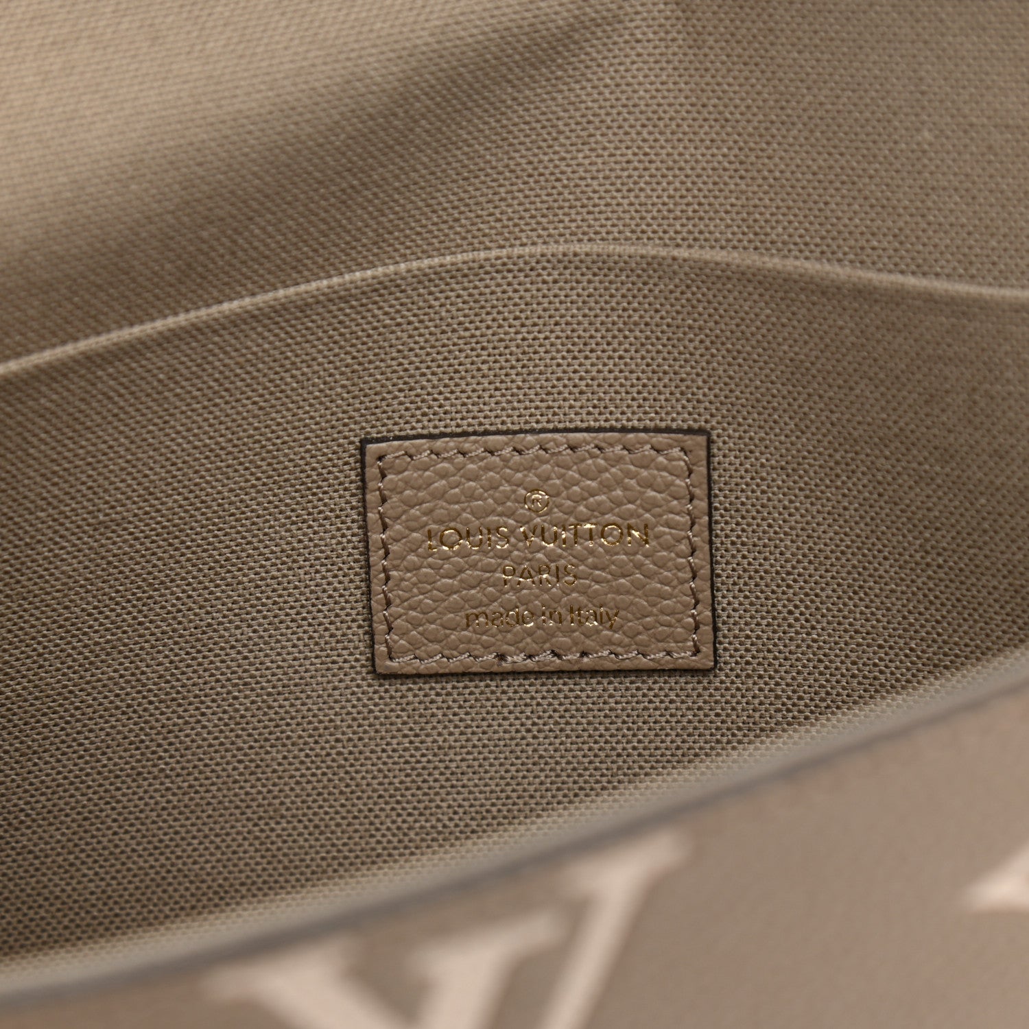 Louis Vuitton Empreinte Monogram Giant Felicie Pochette Tourterelle Creme 7 of 8