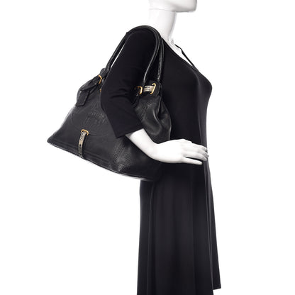Fendi Calfskin Romano Selleria Large Villa Borghese Tote Black 2 of 13