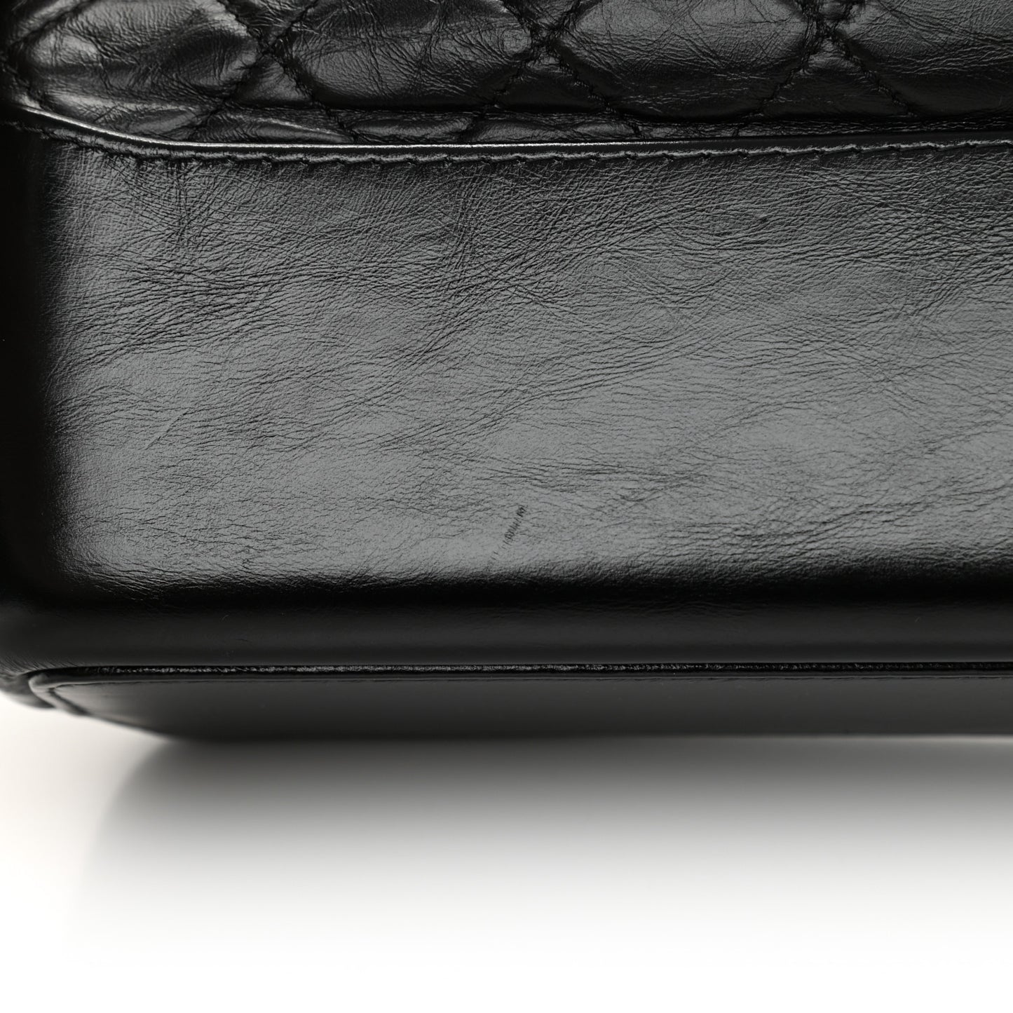 Aged Calfskin Quilted Maxi Gabrielle Hobo Black