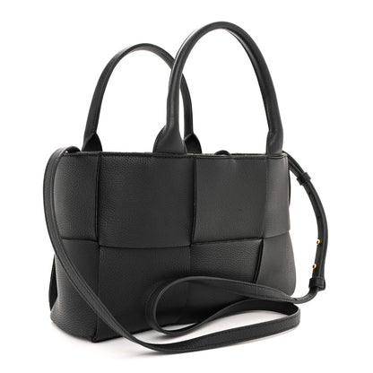 Bottega Veneta Grained Calfskin Maxi Intrecciato Mini Arco Tote Black 4 of 10