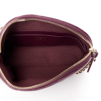 Chanel Caviar Quilted Classic Clutch With Chain Dark Burgundy 5 of 10