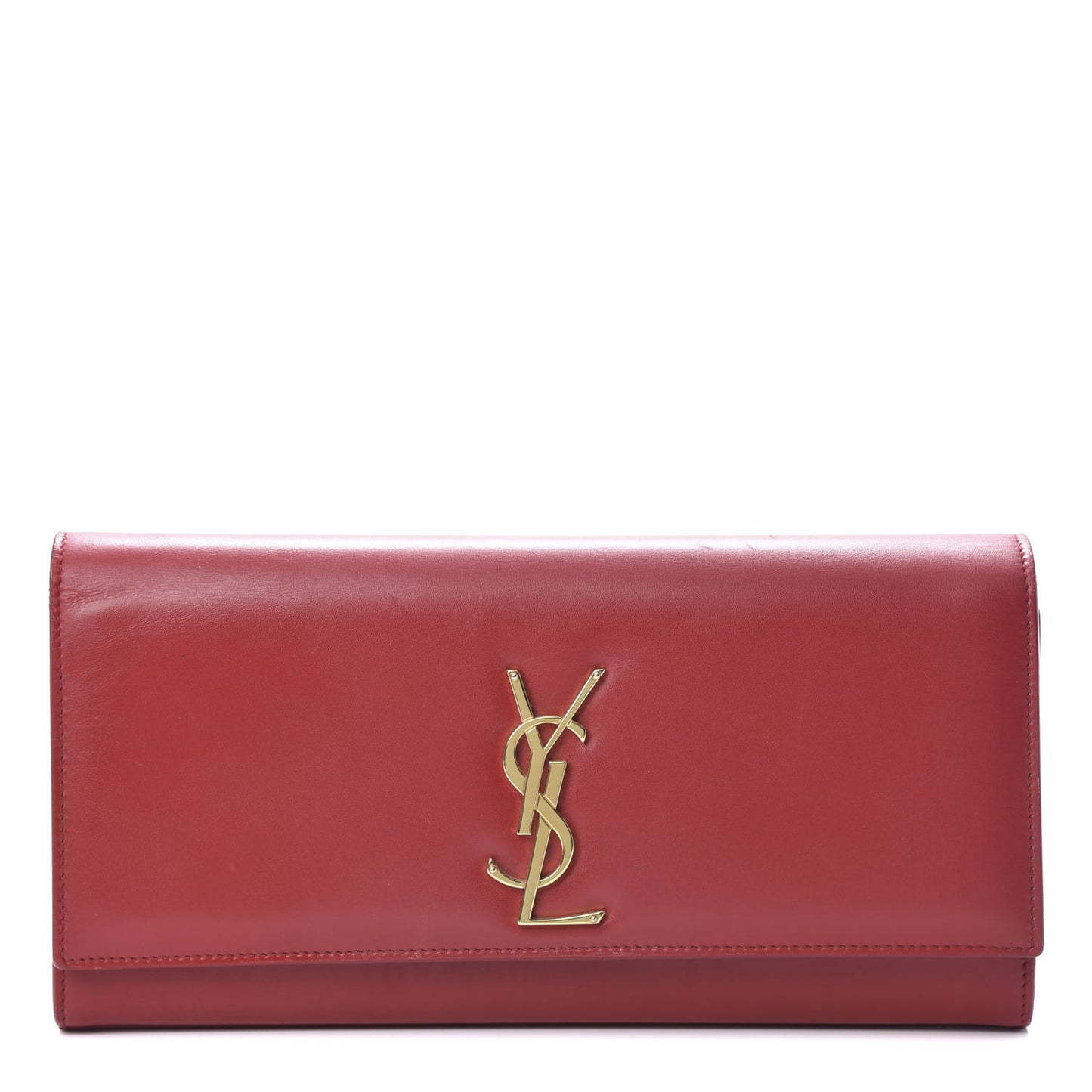 Calfskin Monogram Cassandre Clutch Rouge Orient