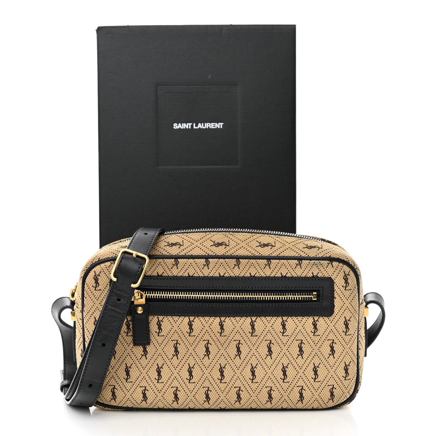 Saint Laurent Canvas Monogram All Over Camera Bag Beige 13 of 13