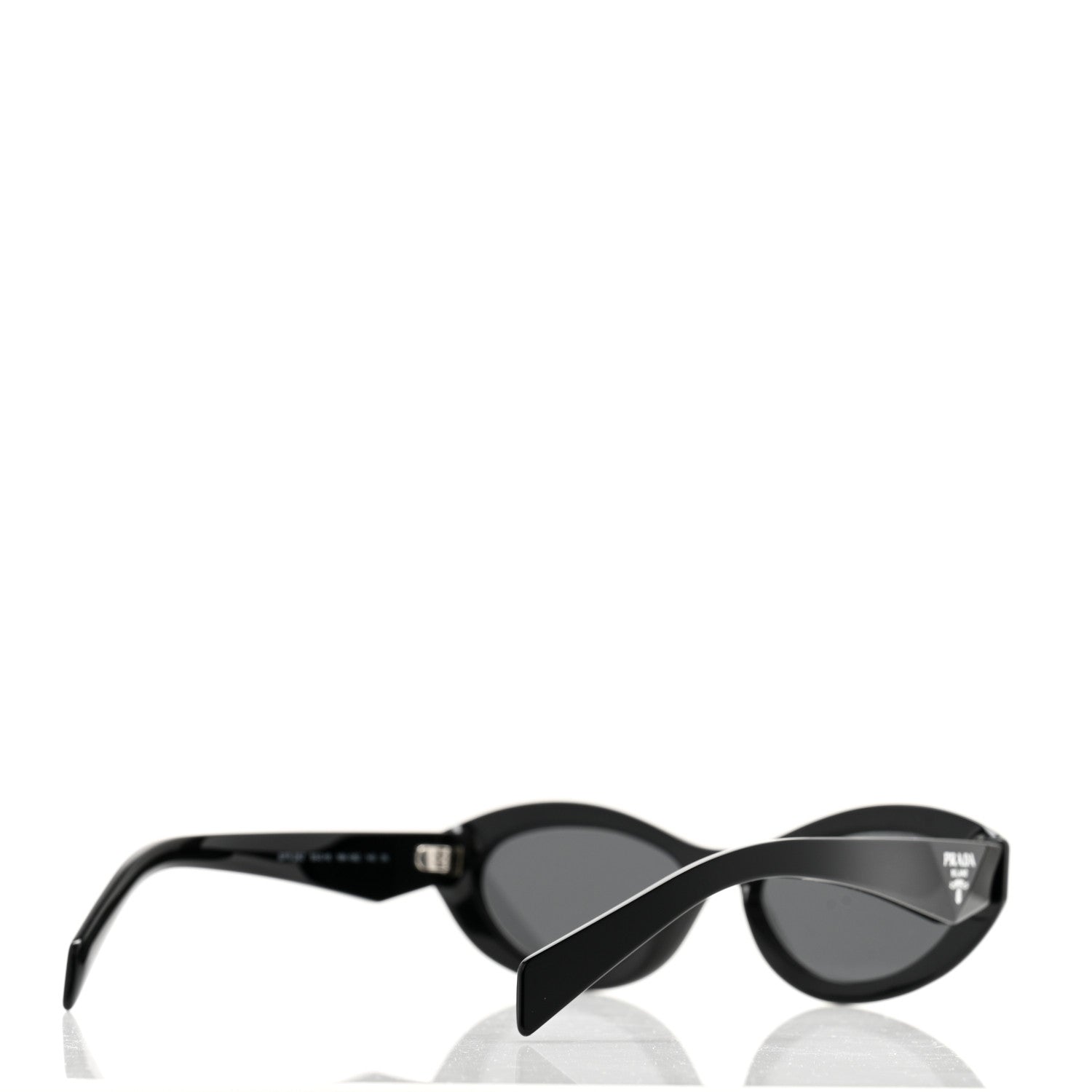 Prada Acetate Oval Sunglasses SPR 26Z Black 4 of 8