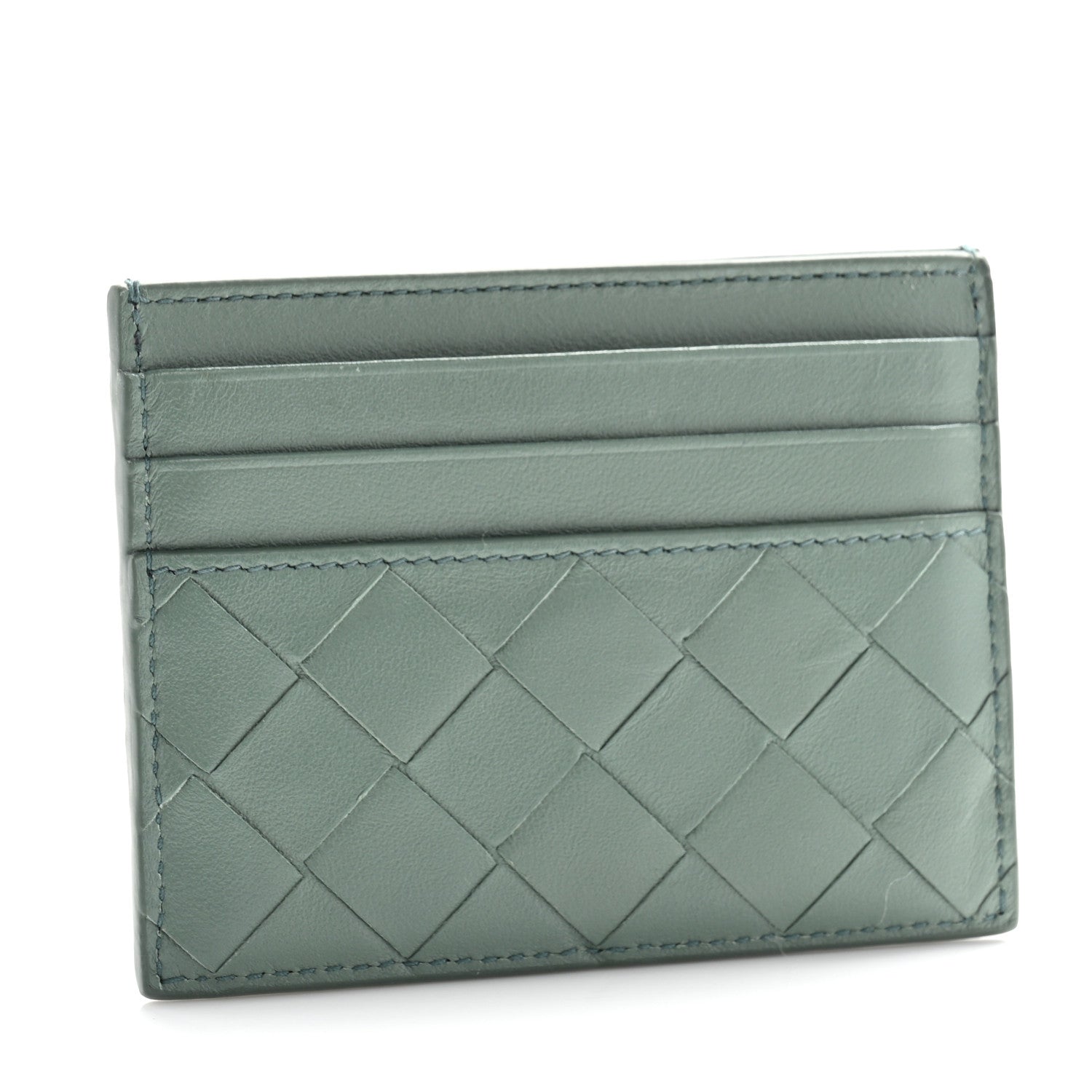 Bottega Veneta Nappa Intrecciato Card Holder Aloe 3 of 7
