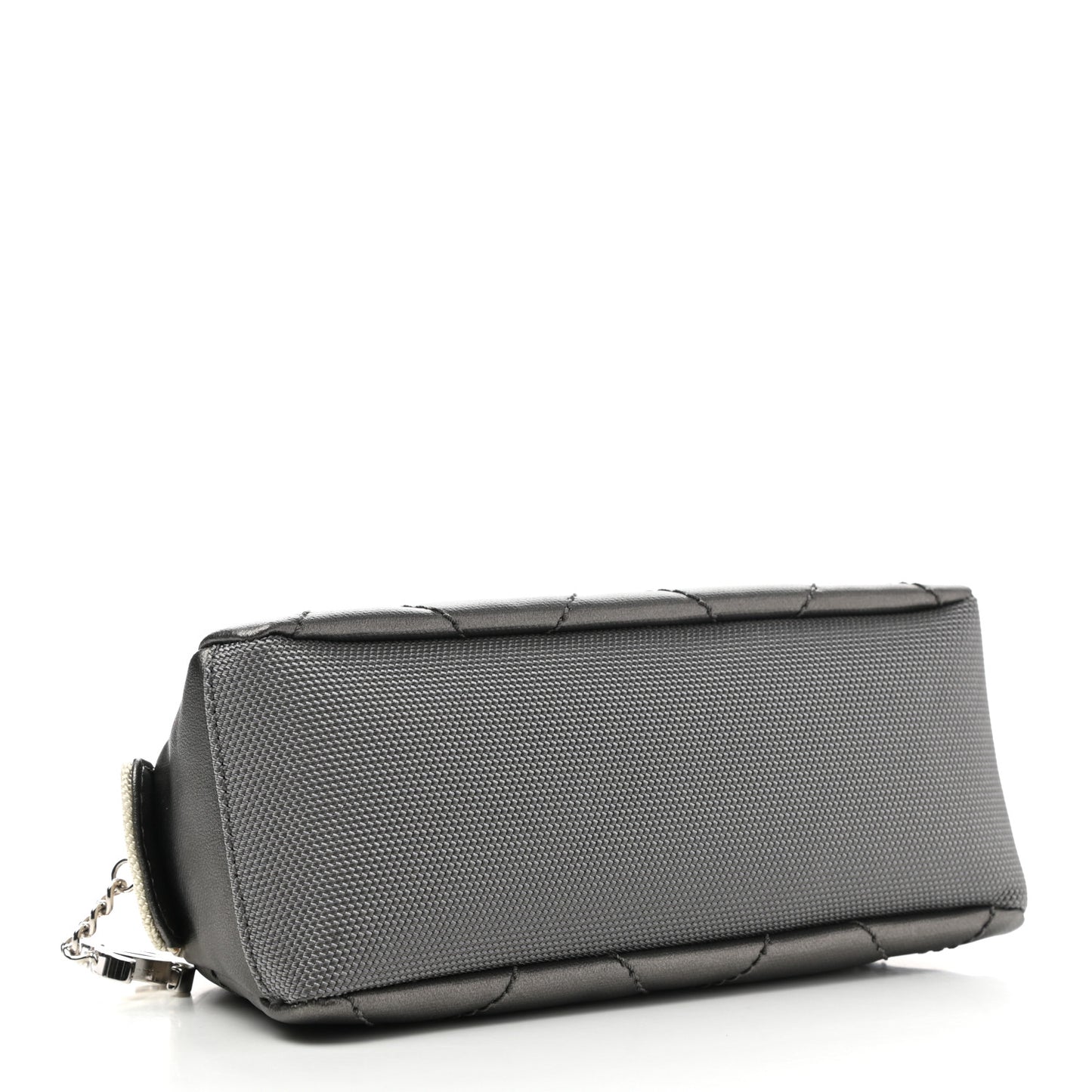 Coated Canvas Paris Biarritz Makeup Pouch Silver