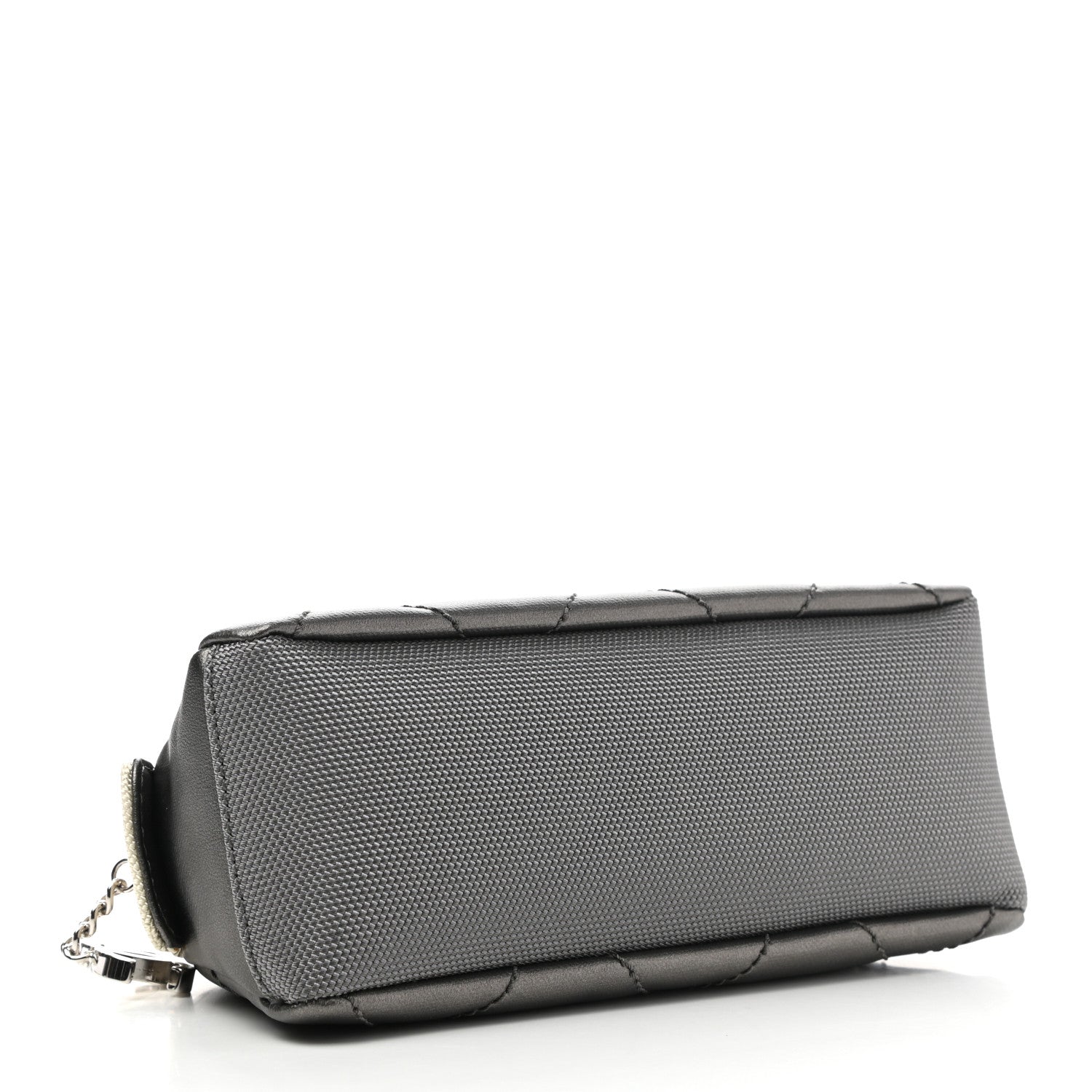 Chanel Coated Canvas Paris Biarritz Makeup Pouch Silver 4 of 11
