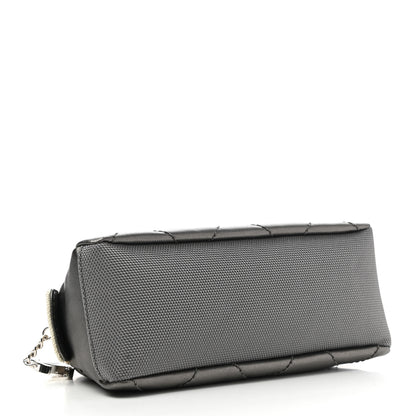 Chanel Coated Canvas Paris Biarritz Makeup Pouch Silver 4 of 11