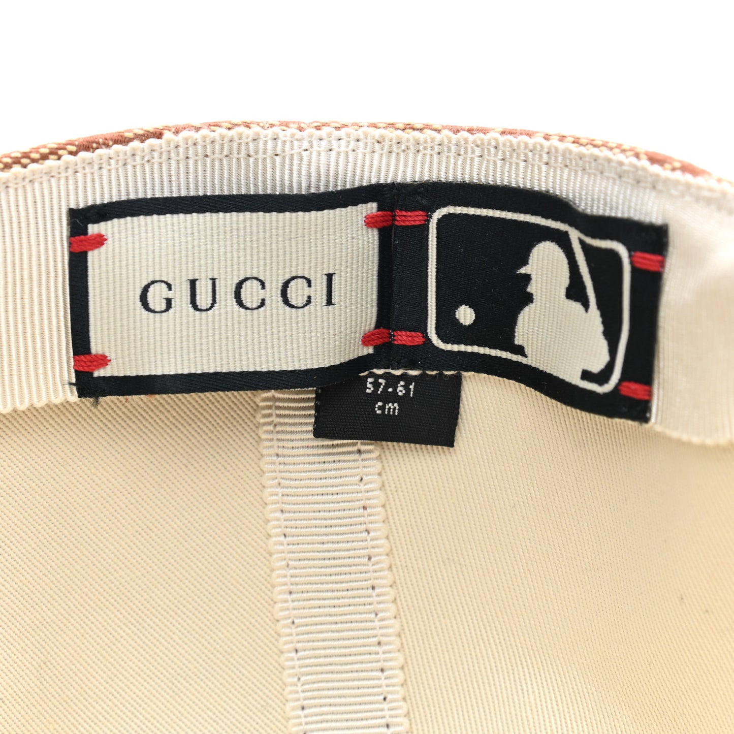 X MLB Monogram NY Yankees Baseball Hat 57-61 Beige Ruggine