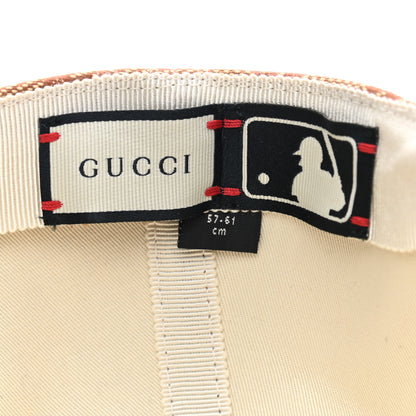 Gucci X MLB Monogram NY Yankees Baseball Hat 57-61 Beige Ruggine 8 of 8