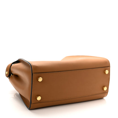 Fendi Vitello Tahiti Burro Bi-Color Medium Peekaboo Iconic Essentially Satchel Nocciola Asfalto Cast 4 of 11