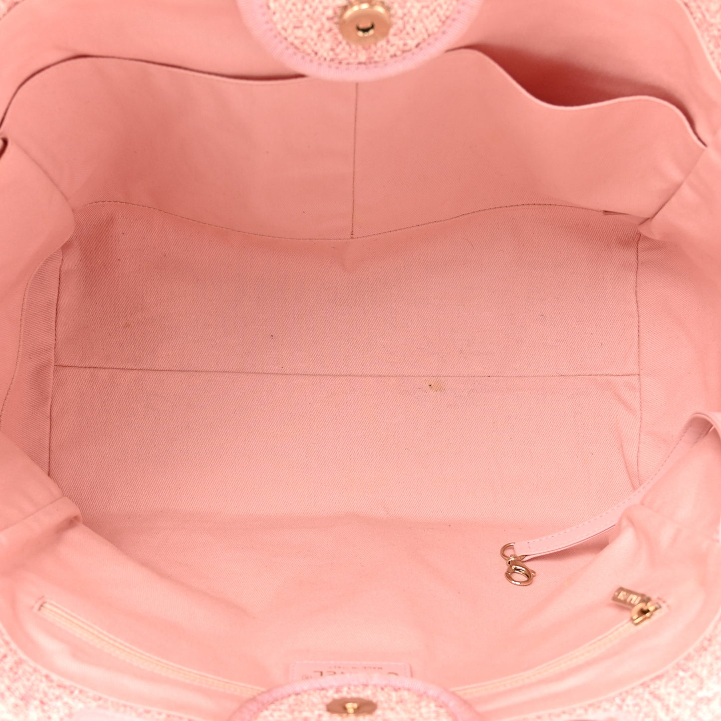 Lurex Boucle Deauville Medium Tote  Pink