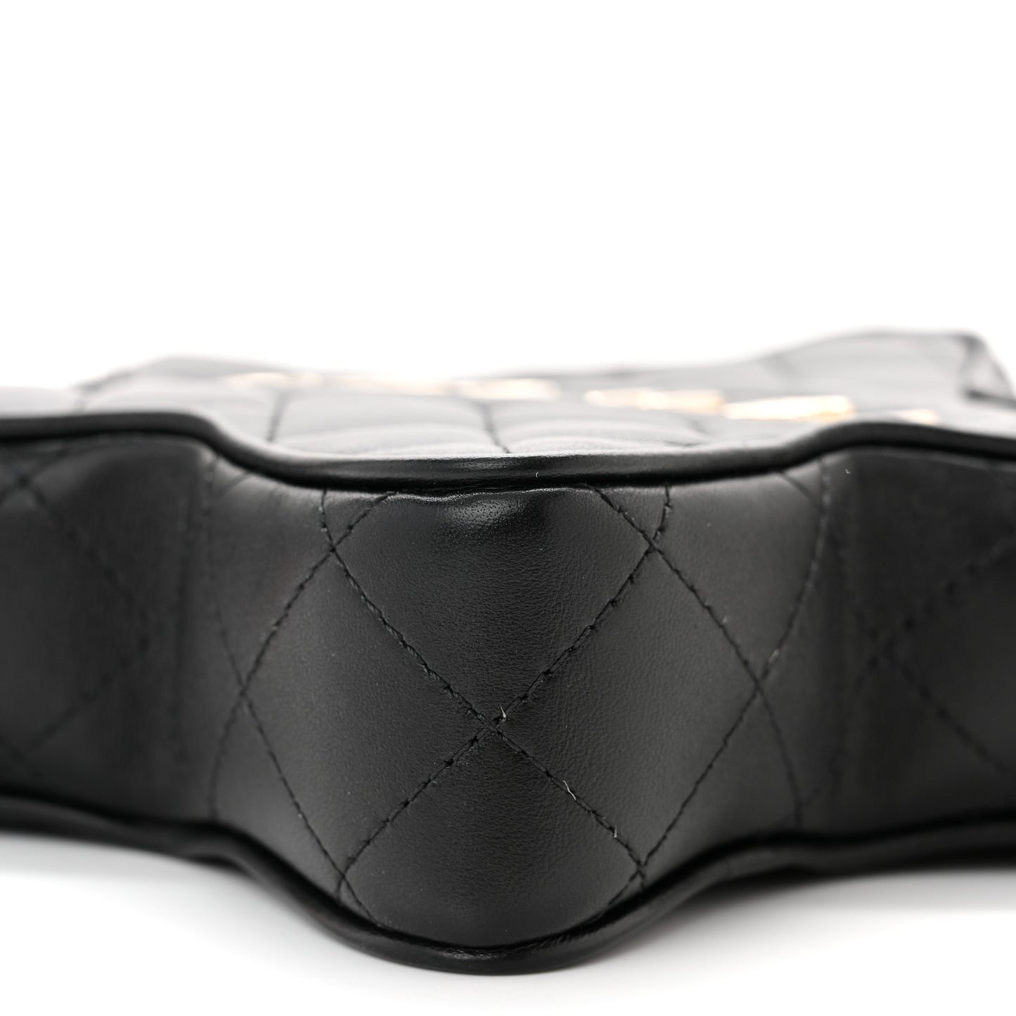 Lambskin Quilted Walk of Fame Star Bag Black