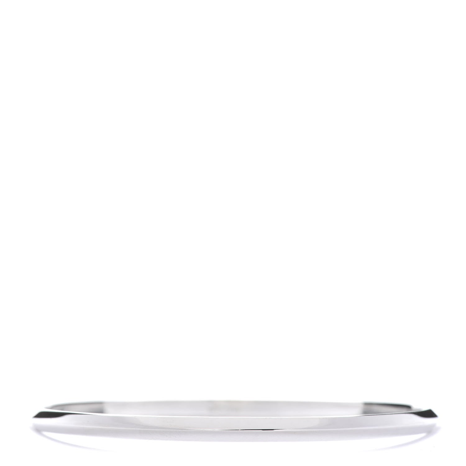 Tiffany Sterling Silver 4mm Knife Edge Bangle Bracelet 1 of 4