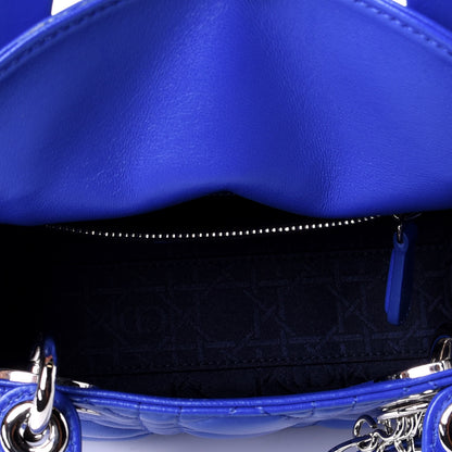 Christian Dior Lambskin Cannage Mini Lady Dior Blue 6 of 10