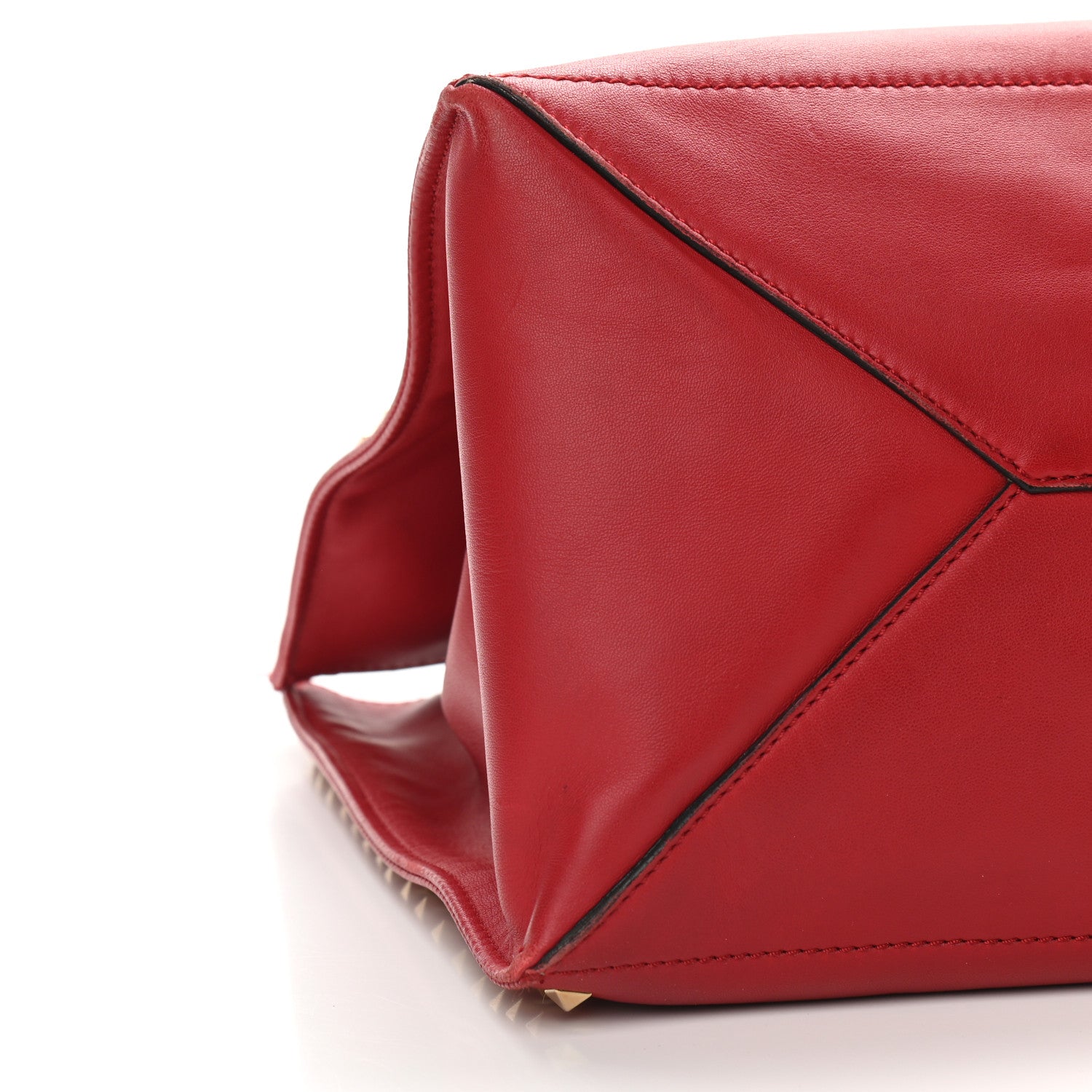 Valentino Garavani Nappa Medium Rockstud Soft Tote Red 7 of 8