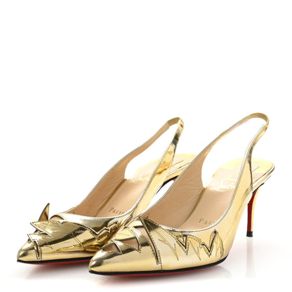 Christian Louboutin Rete Specchio Frescobella 70 Pumps 36 Gold 4 of 9