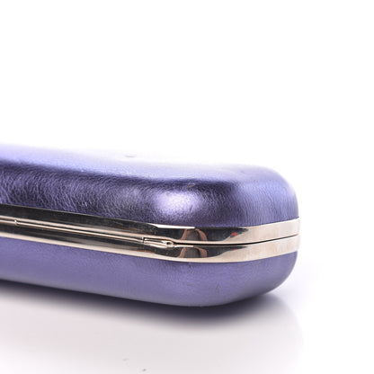 Alexander McQueen Metallic Nappa Knucklebox Clutch Purple 14 of 15