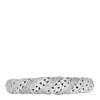 John Hardy Sterling Silver Diamond Classic Chain Cuff Bracelet 1 of 7