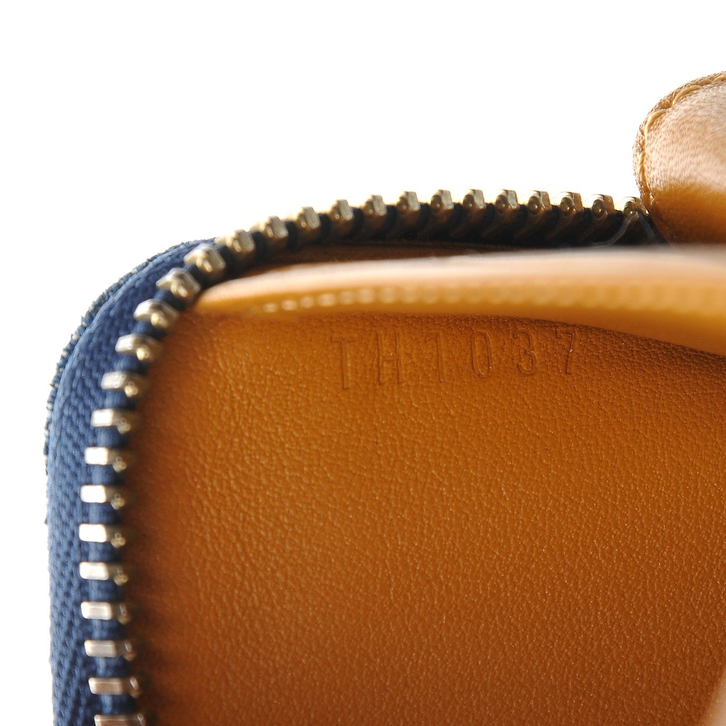 Denim Zip Compact Wallet Blue