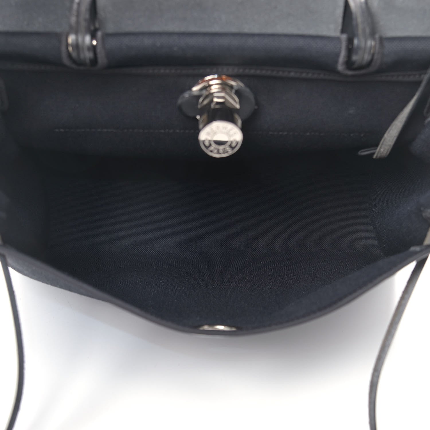 Hermes Military Toile Vache Hunter Herbag Zip PM 31 Black 6 of 13