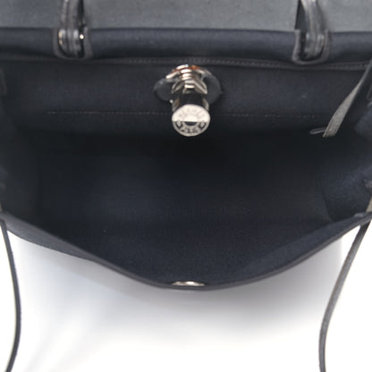 Hermes Military Toile Vache Hunter Herbag Zip PM 31 Black 6 of 13