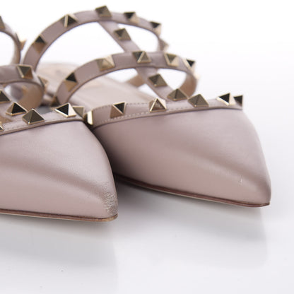 Valentino Garavani Nappa Rockstud Flat Cage Mules 36.5 Poudre 11 of 11