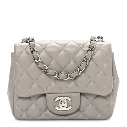 Chanel Lambskin Quilted Mini Square Flap Grey 1 of 10