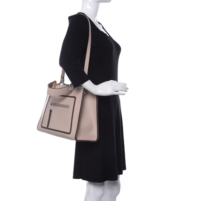Fendi Vitello Century Opaco F is Fendi Bi-Color Regular Runaway Satchel Soap Moresco 2 of 10