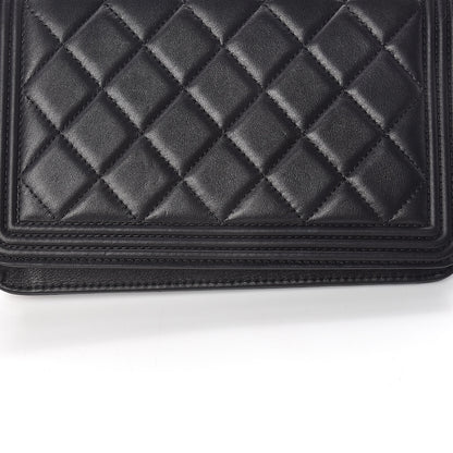 Chanel Calfskin Quilted Boy Wallet On Chain WOC So Black 16 of 17