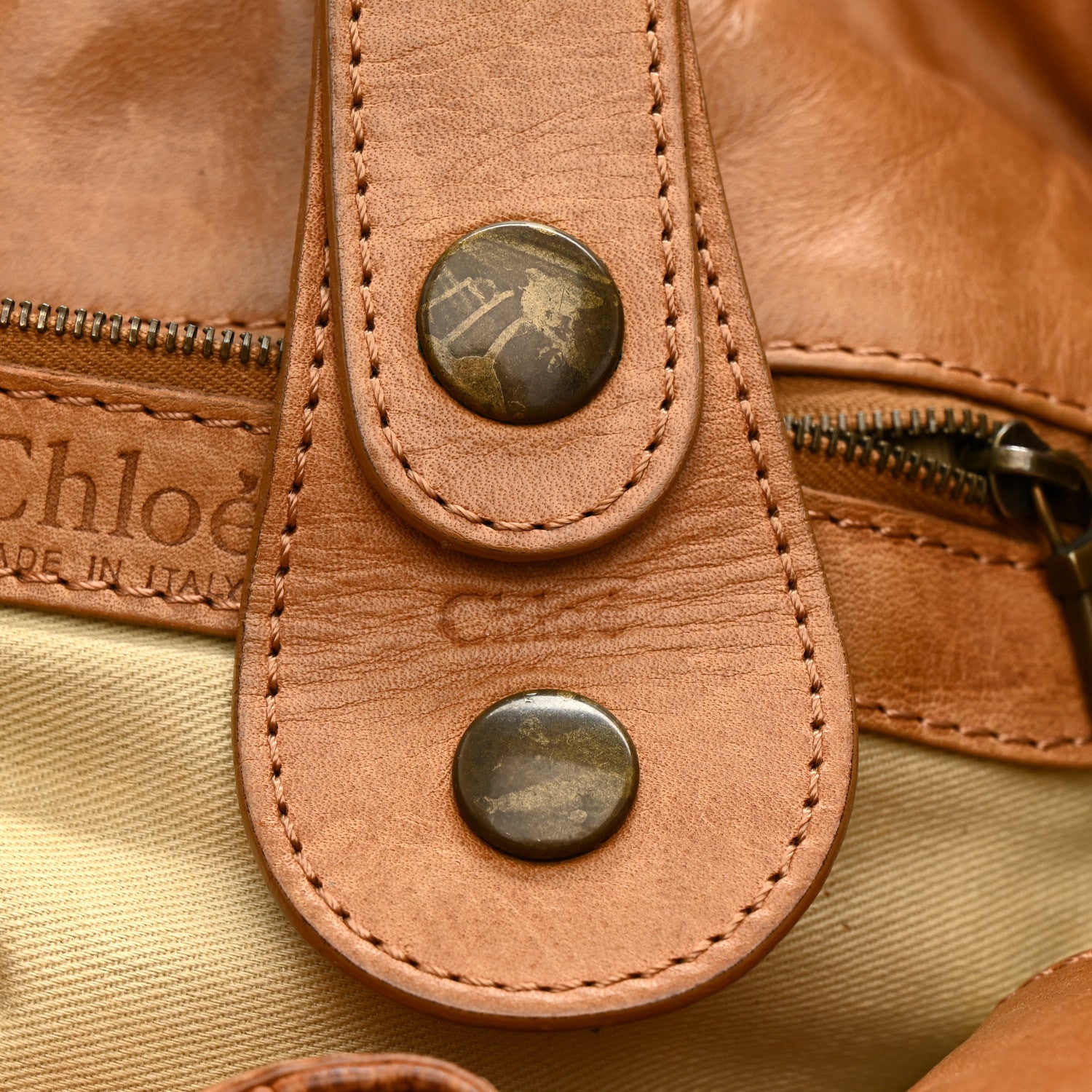 Chloe Calfskin Silverado Shoulder Bag Tan 12 of 15
