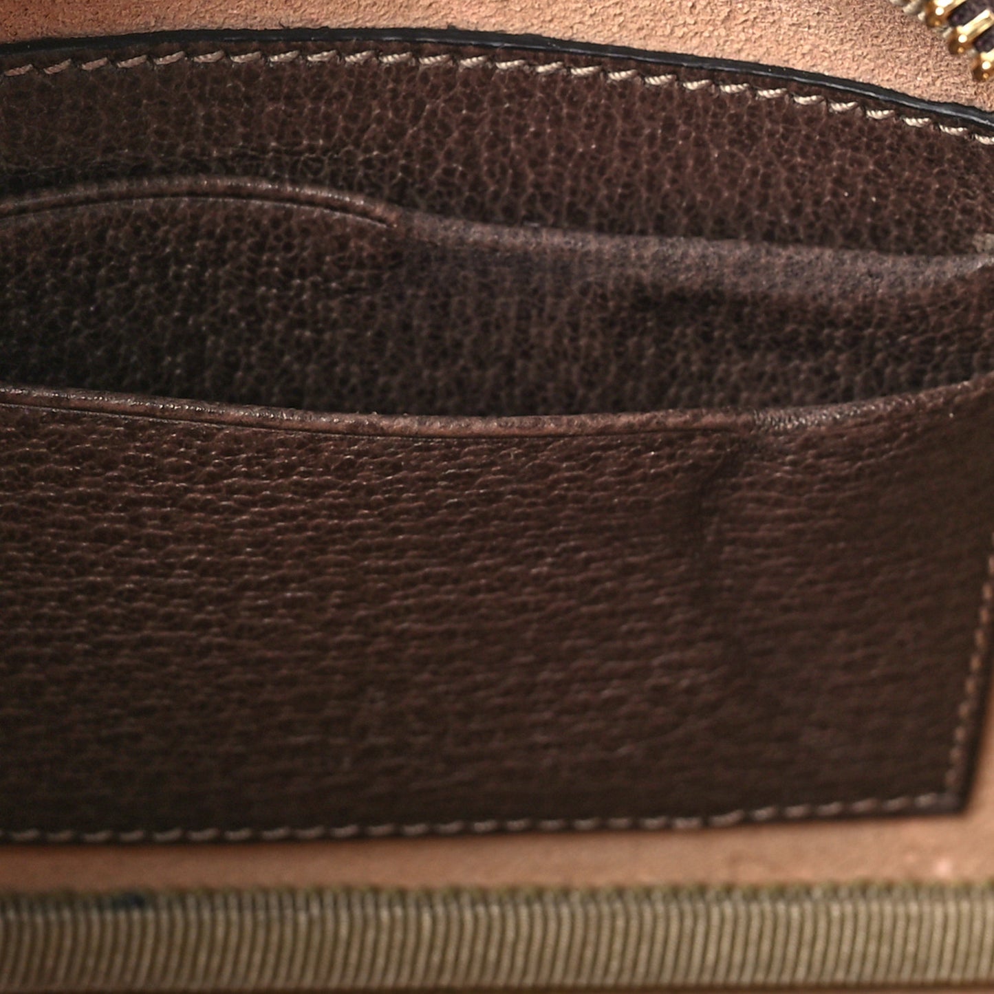 GG Supreme Monogram Ophidia Phone Case Wristlet Brown