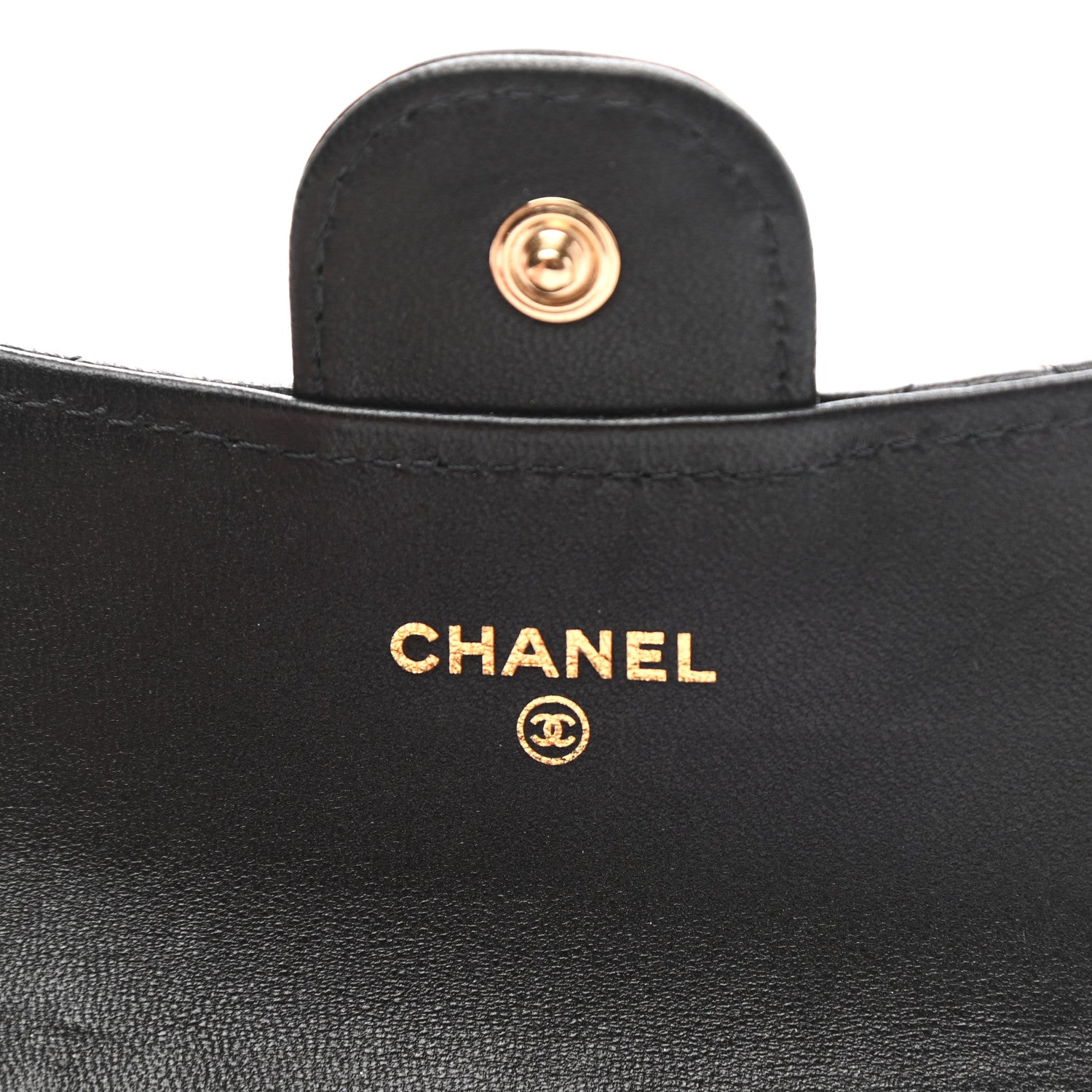 Chanel Lambskin Quilted Flap Card Holder Wallet Black 6 of 11